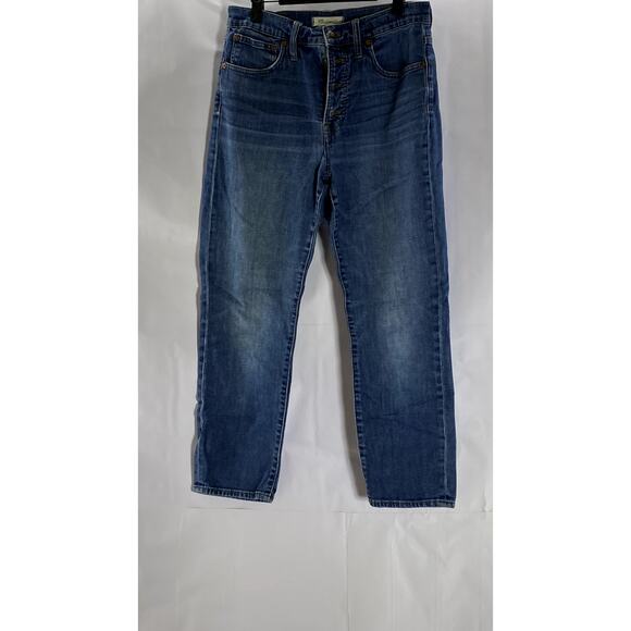 MADEWELL Women's Blue Five-Pocket The Perfect Vintage High-Rise Crop Jean SZ 27 - Picture 1 of 10
